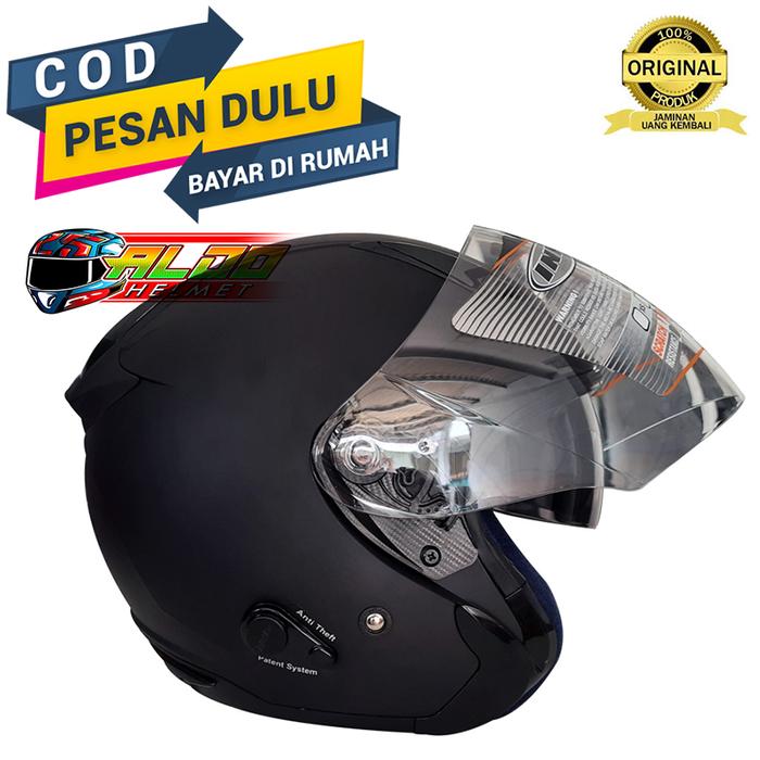 Gambar HELM DOUBLE VISOR / HELM TERBARU / INK METRO 2 SOLID BLACK DOFF - M dari aldohelm2 undefined Tokopedia