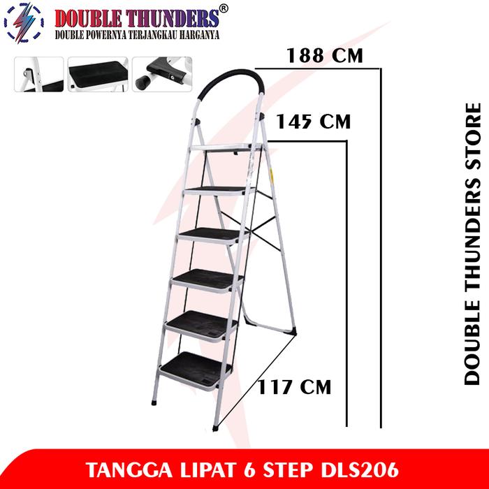 Gambar DT DLS206 Tangga Lipat 6 Step dari Double Thunders Store undefined Tokopedia
