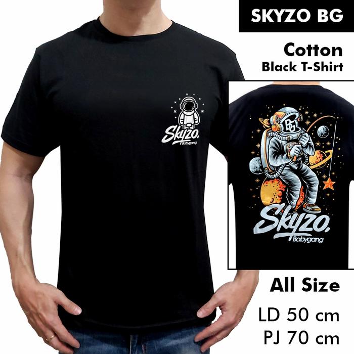 Gambar KAOS PRIA SKYZO BABYGANG KAOS DISTRO PAKAIAN PRIA T SHIRT COWOK HITAM - Hitam dari K-Line Collections undefined Tokopedia