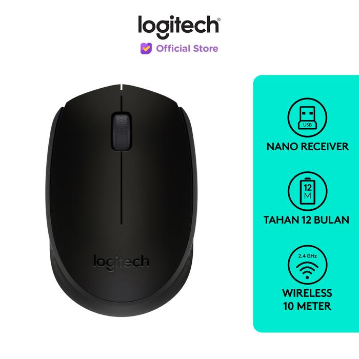 Gambar [FS] Logitech B170 Mouse Wireless - Black dari Logitech Official Store undefined Tokopedia