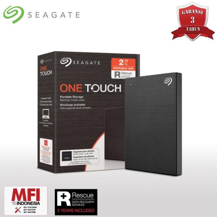 Gambar SEAGATE ONE TOUCH 2TB HARDISK EKSTERNAL USB 3.2 - Hitam dari Gaming Plus Store undefined Tokopedia