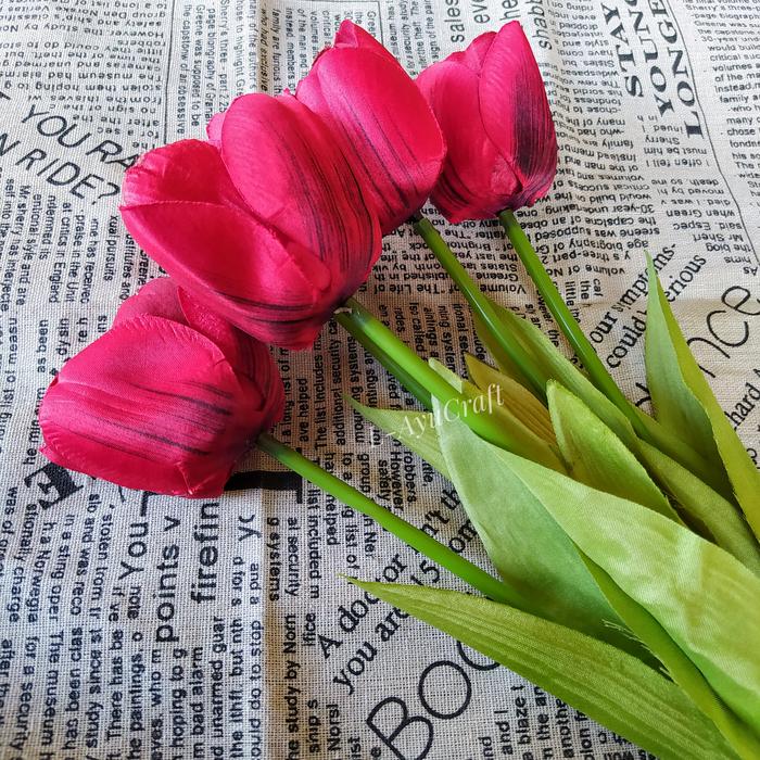 Gambar Artificial bunga tulip laten tinggi 44cm - Merah dari LayuCraft undefined Tokopedia