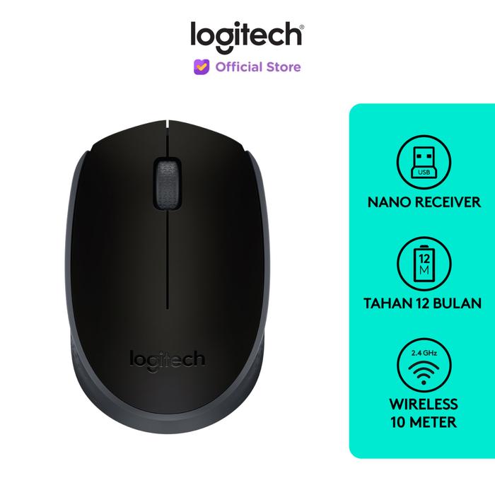 Gambar Logitech M170 Mouse Wireless untuk Windows, Mac, ChromeOS - Black dari Logitech Official Store undefined Tokopedia