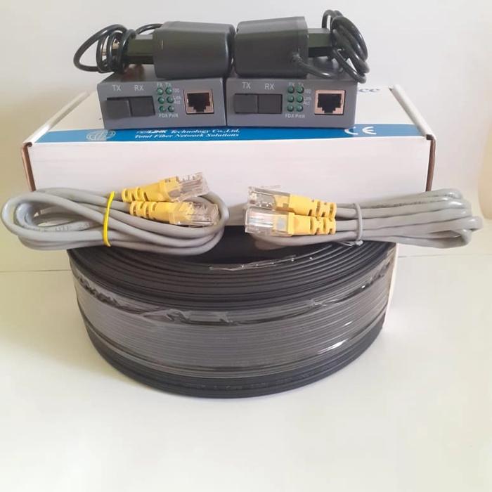 Gambar paket kabel fo dropcore panjang 30m sepasang netlink htb AB siap pakai dari FIBER OPTIC STORE91 undefined Tokopedia