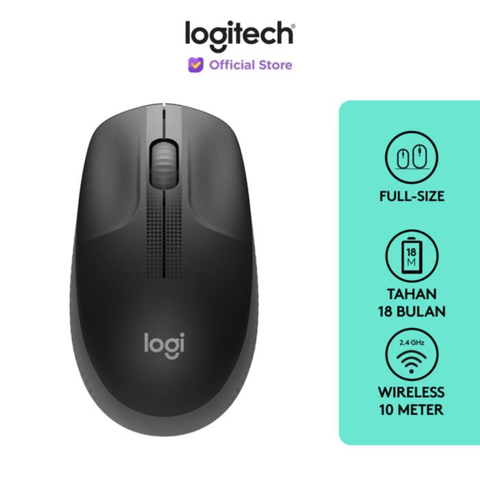 Gambar Logitech M190 Full Size Wireless Mouse Kozak Garansi Resmi M 190 Biru Hitam - Hitam dari Click & Go Tokopedia undefined Tokopedia