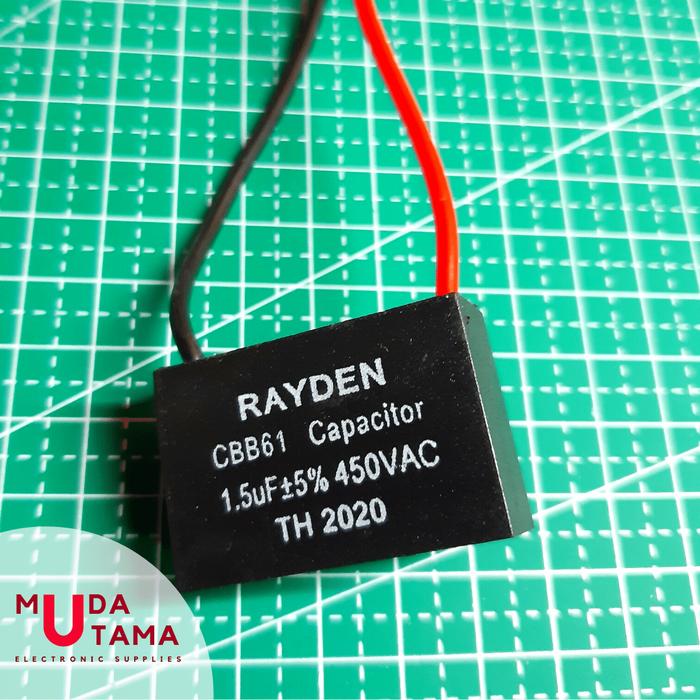 Jual Kapasitor Kipas Angin 1.5 uf BAGUS Capasitor Kipas 1,5uf RAYDEN