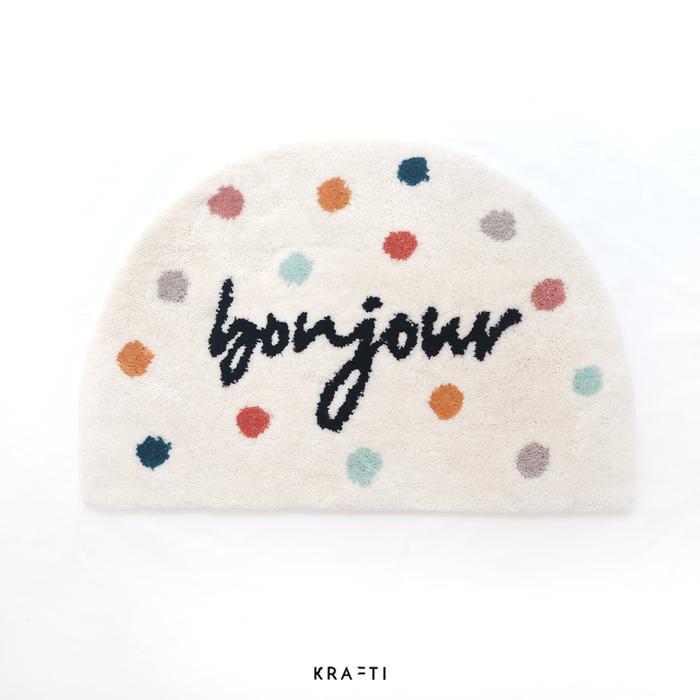 Gambar Keset Kamar / Keset Premium / Keset Bonjour / Keset Karpet / Door Mat - Putih dari Krafti Project & Living Kota Administrasi Jakarta Pusat Tokopedia