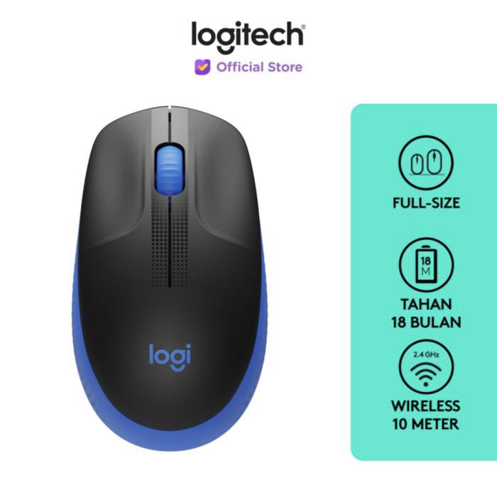 Gambar Logitech M190 Full Size Wireless Mouse Kozak Garansi Resmi M 190 Biru Hitam - Biru dari Click & Go Tokopedia undefined Tokopedia