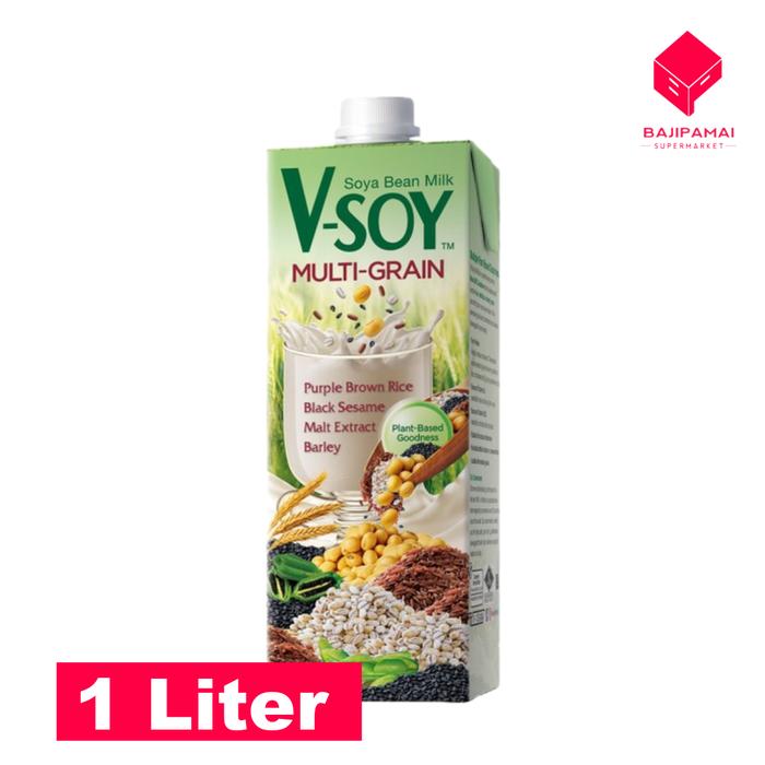 Gambar V-SOY 1 Liter / SUSU KEDELAI / Soy Milk - Multi Grain dari Baji Pamai supermarket undefined Tokopedia