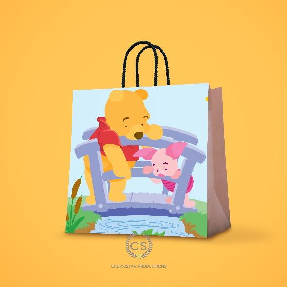 Gambar Paperbag custom pooh/winnie the pooh/hampers ulang tahun/goodie bag - 2, L dari Cheviostarr undefined Tokopedia