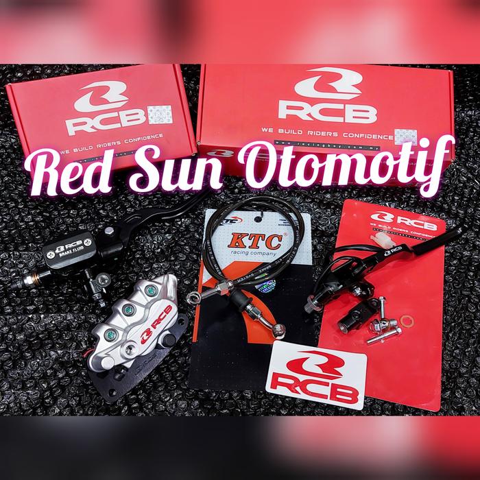 Gambar Master Rem RCB E3 Kotak + Kaliper Depan RCB S series Beat Vario genio - Silver + selang dari Red Sun Otomotif undefined Tokopedia