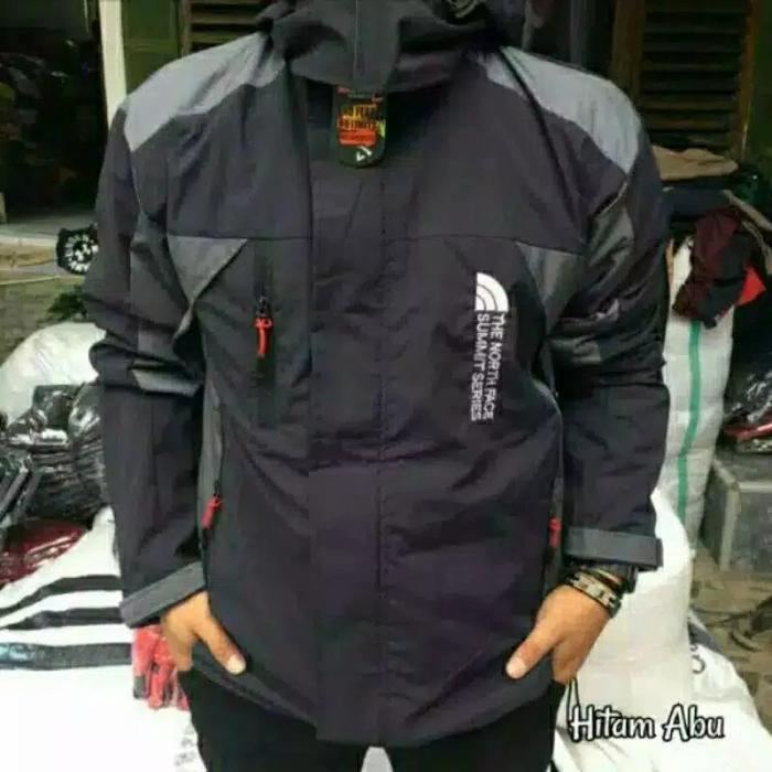 Gambar WATERPROOF JAKET OUTDOOR THE NORT FACE /JAKET GUNUNG/JAKET MOTOR - hitam abu, L dari ahmad02_shop undefined Tokopedia