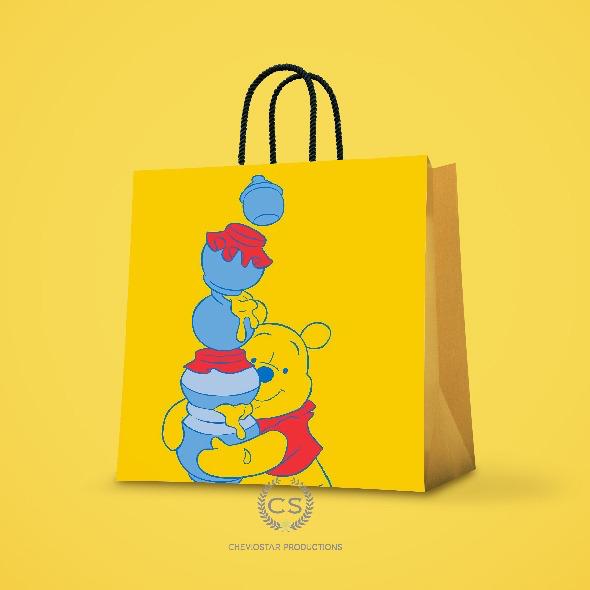 Gambar Paperbag custom pooh/winnie the pooh/hampers ulang tahun/goodie bag - 2, L dari Cheviostarr undefined 5 Tokopedia