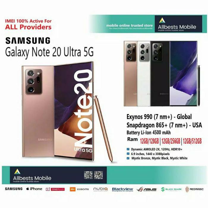 Samsung Note 20 Ultra 5g 256gb Bronze Note 20 5g Ultra Specs Jual