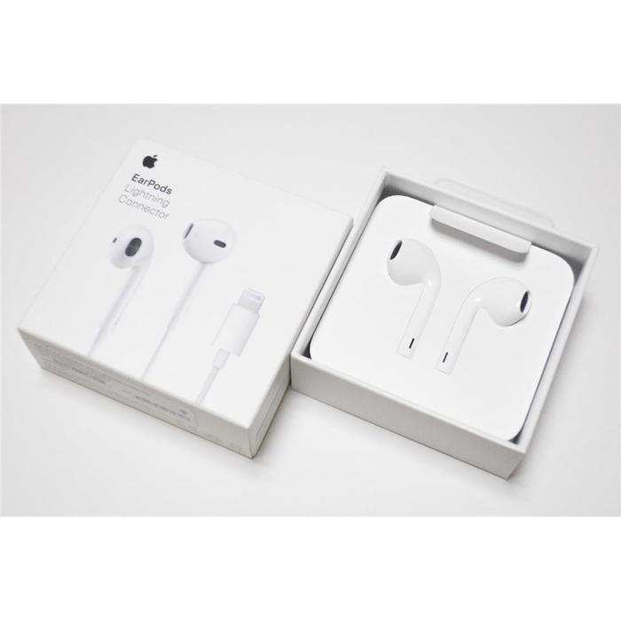 Gambar HEADSET ORIGINAL APPLE EARPODS LIGHTNING CONNECTOR EARPHONE IPHONE - Putih dari Smartwatch Acc Hp undefined Tokopedia