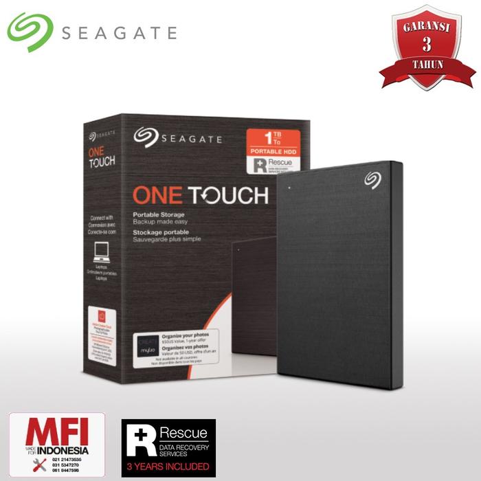 Gambar Seagate One Touch HDD 5TB USB 3.2 Hardisk Eksternal - Hitam dari Raja Harddisk Kota Administrasi Jakarta Pusat Tokopedia