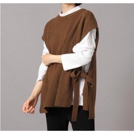 Gambar SOYA VEST Rompi Rajut Oversize Knite Premium - Outer Knit Halus tali - bronze dari lattinashop undefined Tokopedia