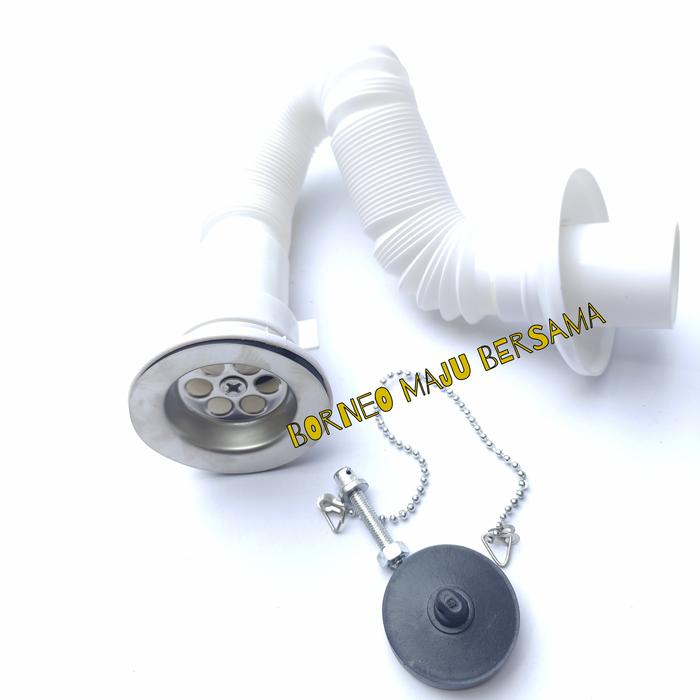 Gambar PAKET AFUR WASTAFEL KECIL CUCI TANGAN CUCI PIRING 1 1/2 INCH + SELANG - PUTIH TARIK 8O dari Borneo Maju Bersama undefined Tokopedia