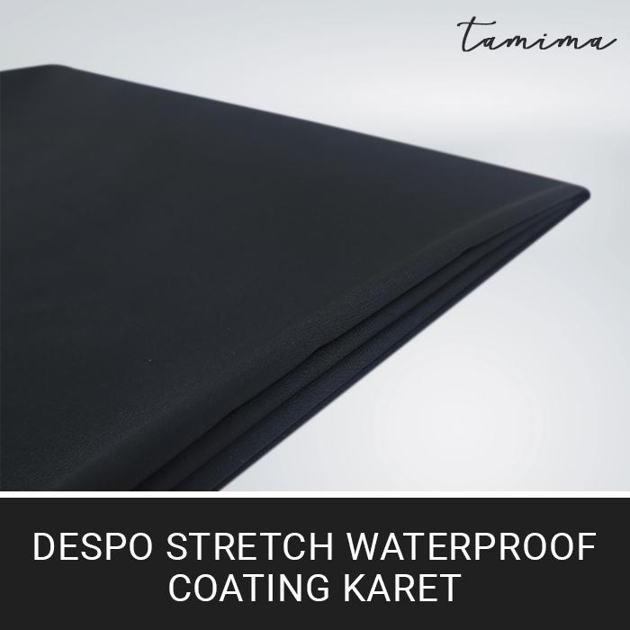 Gambar Kain Despo Stretch Waterproof Coating Karet - Bahan Despo Import - Hitam dari Tamima Official Store undefined Tokopedia