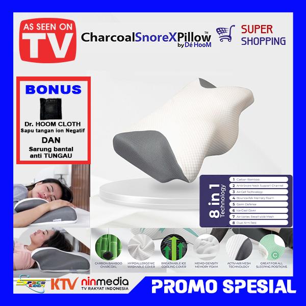 Gambar Bantal Anti Ngorok anti dengkur CHARCOAL SNORE X PILLOW dari SUPERSHOPPING INDONESIA undefined Tokopedia