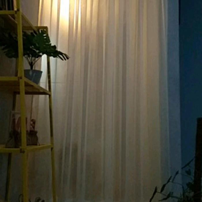 Gambar GORDEN VITRASE FOIL IMPORT MODEL SERUT GORDEN JENDELA MINIMALIS - putih BW, L 200cm x T 200 dari Aryan Gorden undefined Tokopedia