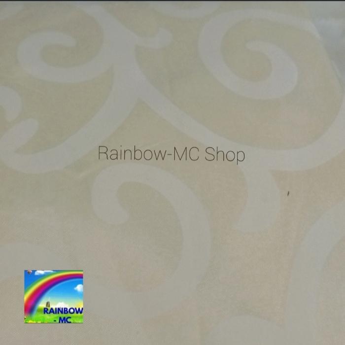 Gambar Sprei Waterproof 180x200 Tinggi 10-20-30 Blue - Cream Ukir, 180x200x10 dari Rainbow-MC Shop undefined Tokopedia