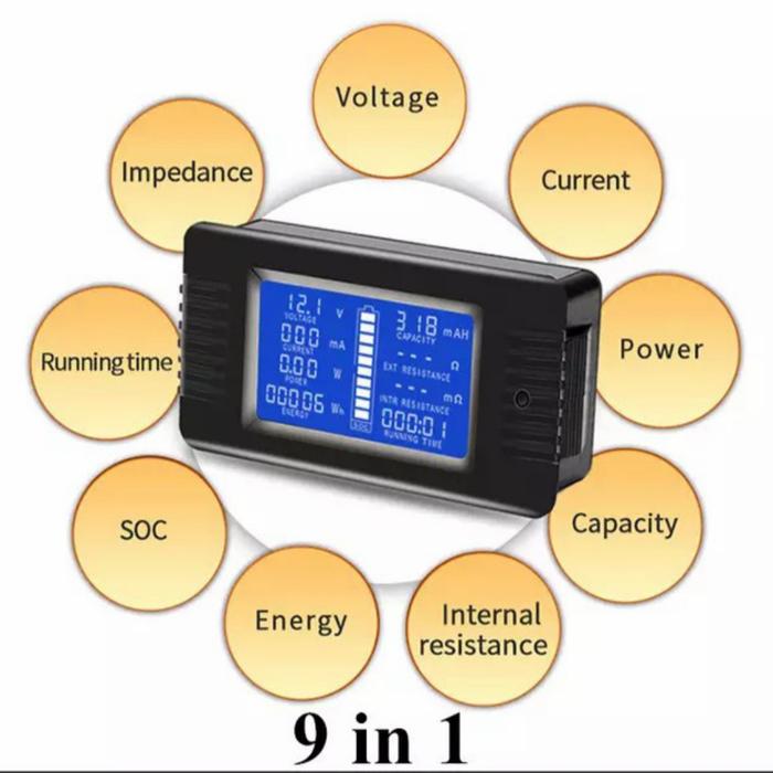 DC Wattmeter Analizer Pzem-015 200Vdc 50A 100A