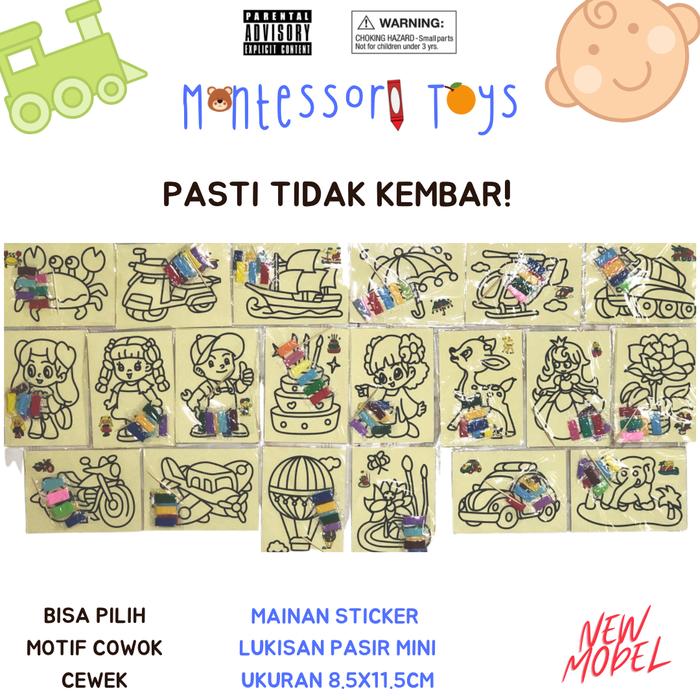 Gambar Mainan Edukasi Anak Lukisan Pasir Warna Mewarnai Melukis Menggambar - Mini dari Montessori Toys undefined Tokopedia