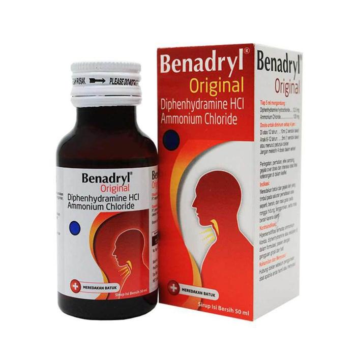 Gambar Obat Batuk Benadryl 50 ML - Merah dari tabibhebat undefined Tokopedia