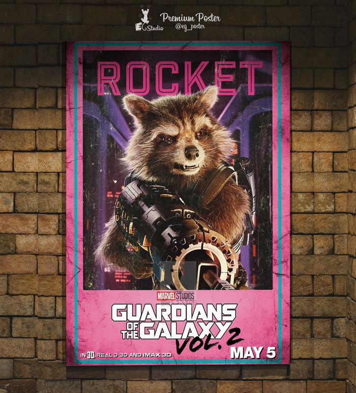 Gambar Poster Film - Guardians Of The Galaxy - Vol 2 - Rocket - A3 Plus dari EG STUDIO Tokopedia undefined Tokopedia