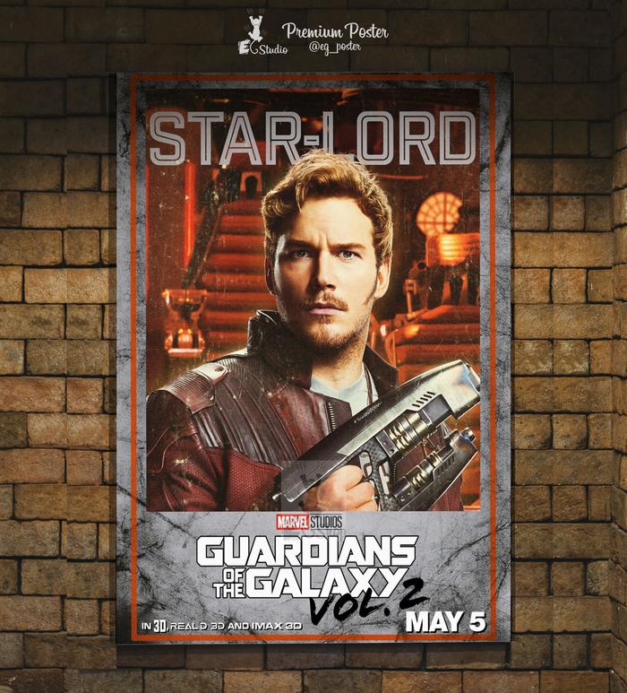 Gambar Poster Film - Guardians Of The Galaxy - Vol 2 - Star-Lord - A3 Plus dari EG STUDIO Tokopedia undefined Tokopedia