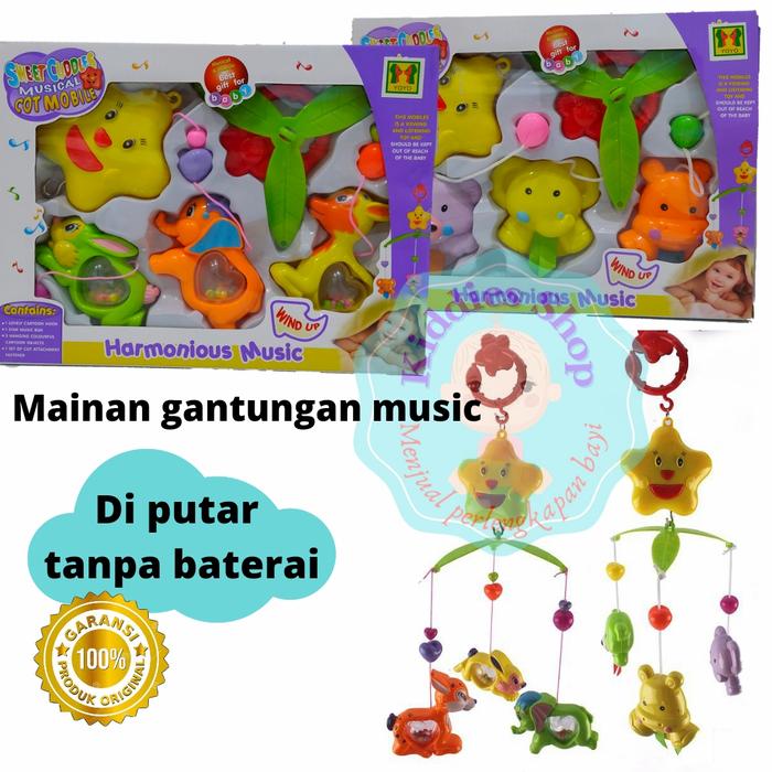 Gambar mainan bayi gantungan music putar dari kiddies olshop undefined Tokopedia