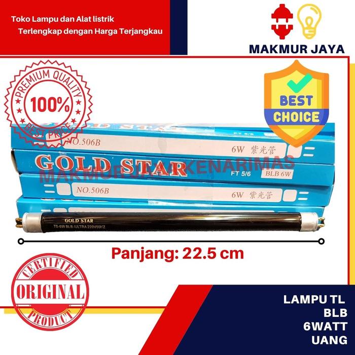 Gambar Lampu Uang 6W Evaco/Lampu TL T5 Uang 6W/Lampu Refil Uang-BLB - Gold star dari MAKMUR JAYA KENARIMAS undefined Tokopedia
