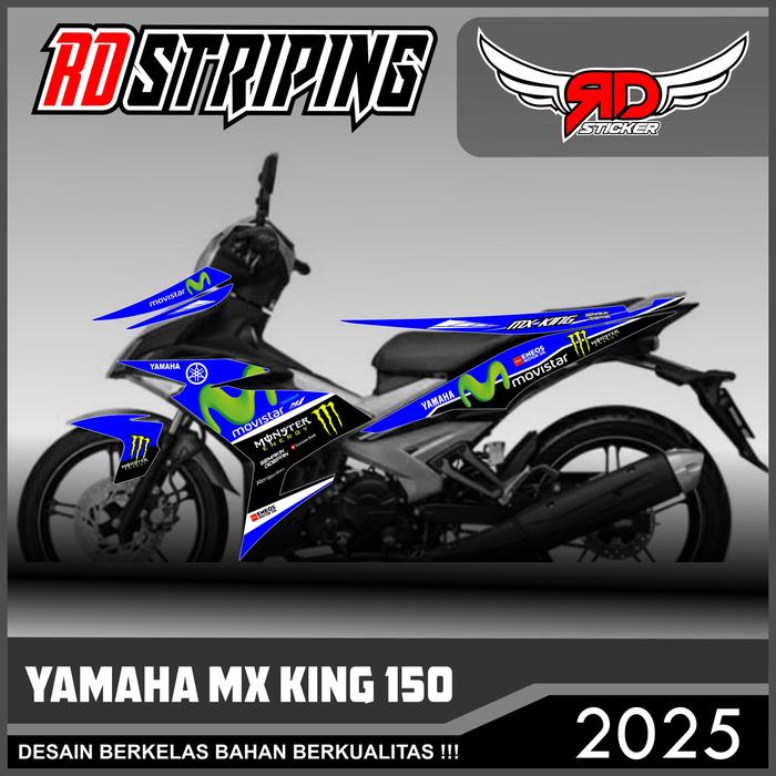Gambar STRIPING MX KING MOVISTAR RACING STYLE STIKER MOTOR YAMAHA MX KING - Biru dari RD Striping undefined Tokopedia