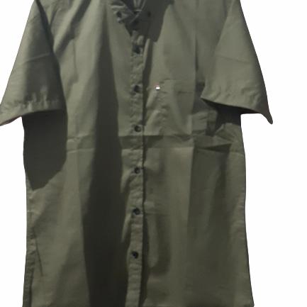 Gambar kemeja pria lengan pendek polos - army, XL dari pasar bantakan undefined Tokopedia