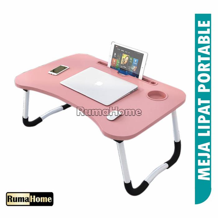 Gambar meja lipat laptop - pink dari Julmar Barnik undefined Tokopedia