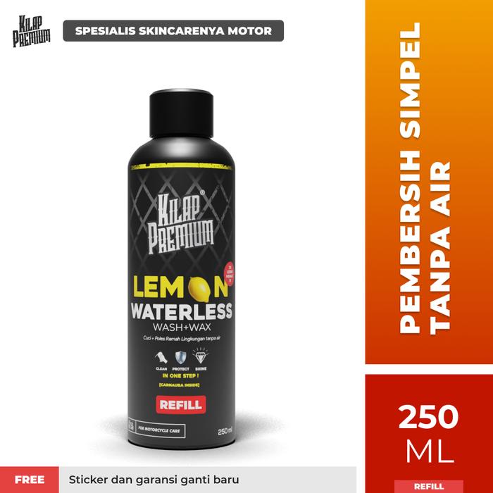Gambar Kilap Premium LEMON WATERLESS - Cuci Tanpa Air Waterless Wash Wax - REFILL 250 ML dari Helm Mart 88 MOTOVERSE undefined Tokopedia