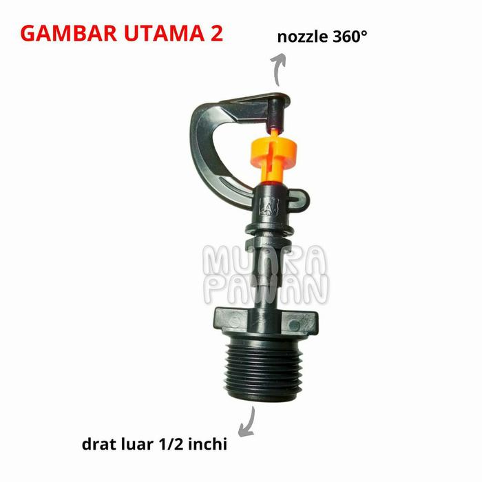 Gambar Nozzle semprotan tanaman sprinkler irigasi 360 derajat sprayer irigasi - Gambar utama 2 dari muarapawan undefined Tokopedia