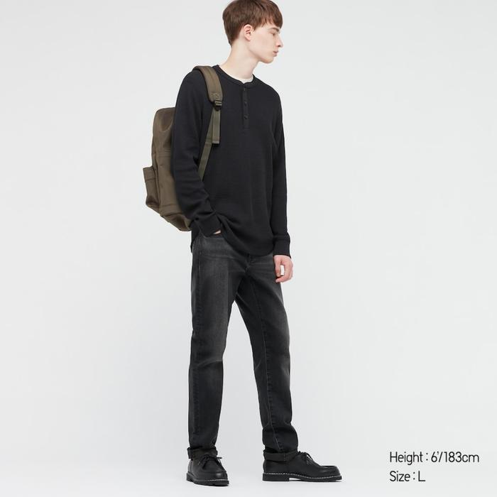 Gambar UNIQLO PullOver Waffle Henley Neck Lengan Panjang / T-shirt Waffle - Hitam, S dari DroidOne undefined Tokopedia