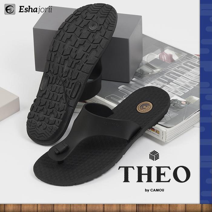 Gambar NEW Sandal Jepit Pria Original Karet Anti Slip Casual Eshajorii CAMOU - Theo Black, 39 dari Eshajorii undefined Tokopedia