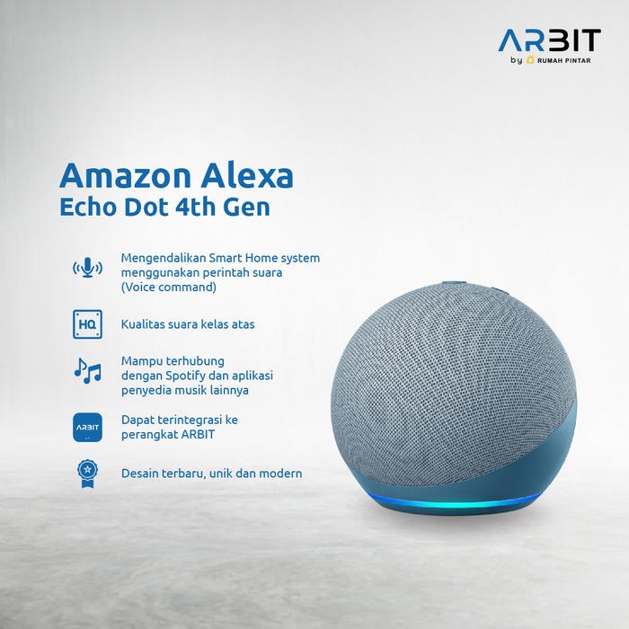 Gambar Amazon Echo Dot 4th Gen Alexa Voice Smart Speaker - Biru dari ARBIT Smart Home undefined Tokopedia