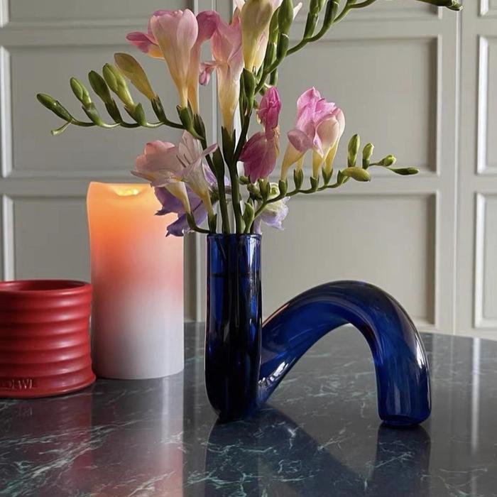 Gambar Curly vas bunga - Blue dari Good Get Home undefined Tokopedia