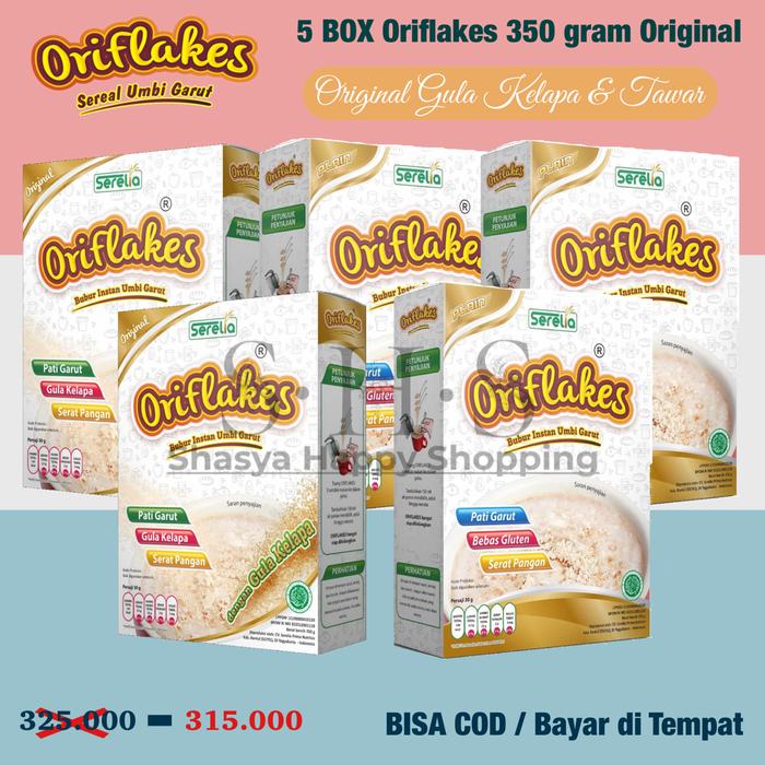 Gambar Oriflakes Original Paket 5 box Sereal Umbi Garut Original Asam Lambung - 5 box Campur dari Shasya Happy Shopping undefined Tokopedia
