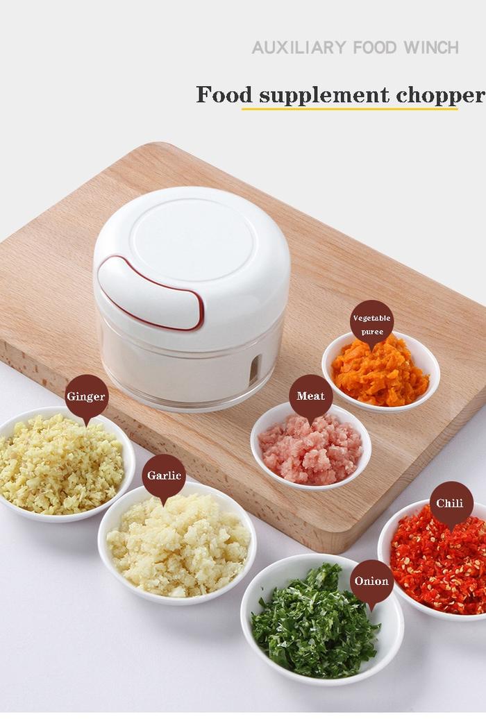 Gambar Speedy Chopper Blender Tarik Manual Pemotong Sayur Buah Daging - 250 ml 2 Blade dari SUPREME GROSIR undefined Tokopedia
