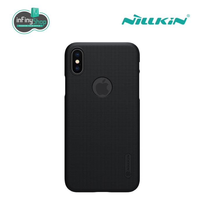 Gambar APPLE IPHONE X / IPHONE XS - NILLKIN SUPER FROSTED SHIELD (LOGO) - Black dari Infinyshopid undefined Tokopedia
