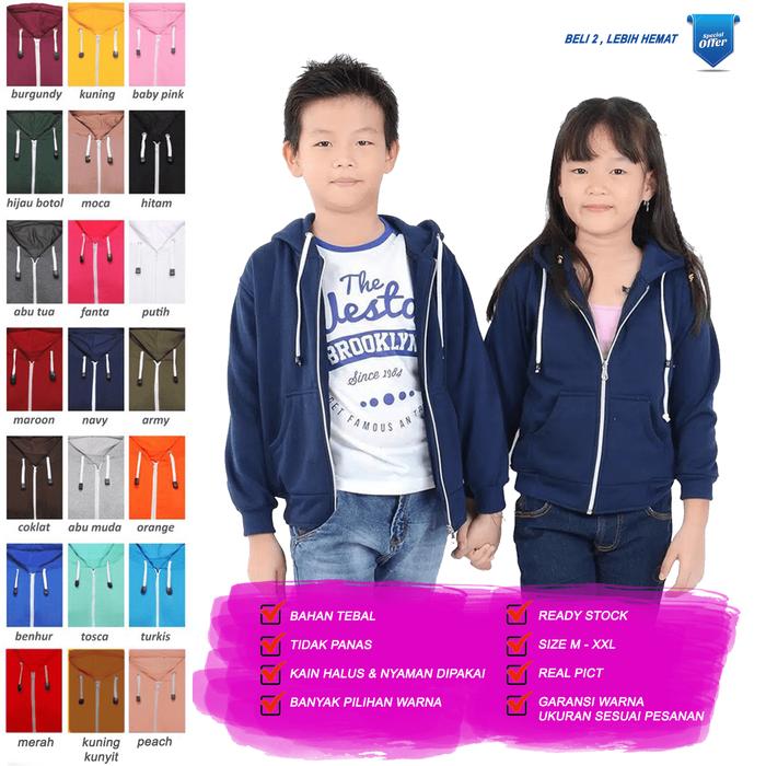 Gambar Jaket Anak Laki Perempuan Polos Sleting Navy 4 5 6 7 8 9 10 11 12 Th - 6, Navy dari epixapparel undefined Tokopedia