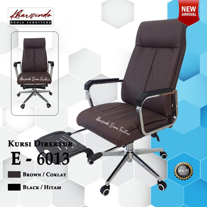 Gambar Kursi Direktur / Kursi Kantor / Kursi Kerja E - 6013 - Cokelat dari Kharisindo Dunia Furniture undefined Tokopedia