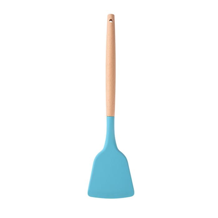 Gambar Sodet Silikon Gagang Kayu Spatula Silikon Gagang Kayu - hijau tosca dari jaws.acchp undefined Tokopedia