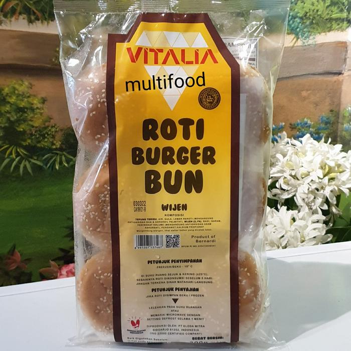 Gambar Roti burger wijen vitalia / roti burger murah halal dari Multi food jakarta undefined Tokopedia