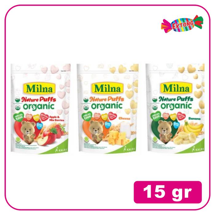 Gambar MILNA NATURE PUFFS ORGANIC 15 GR - Banana dari Ektong Swalayan undefined Tokopedia